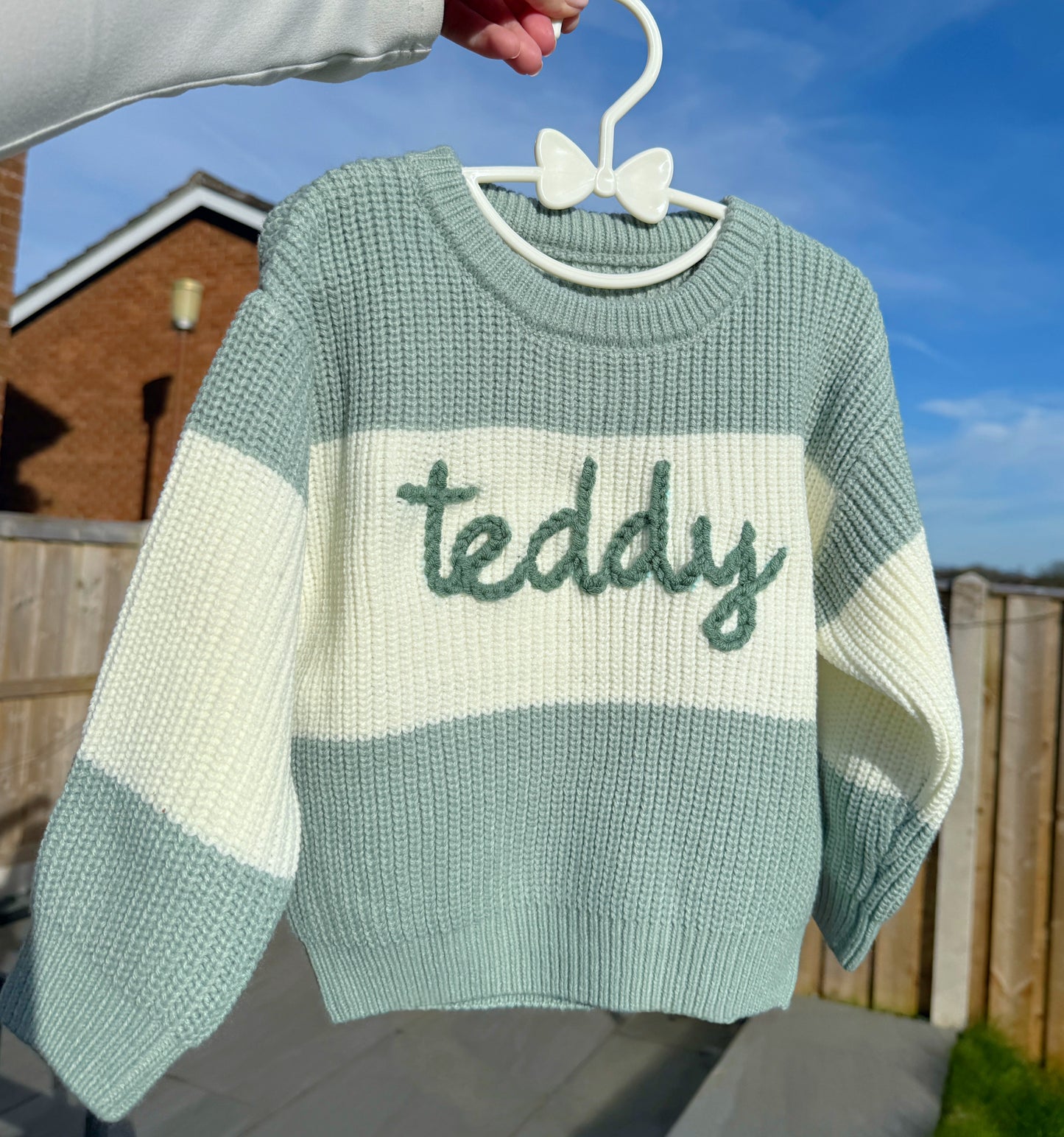 Striped Embroidered Jumper