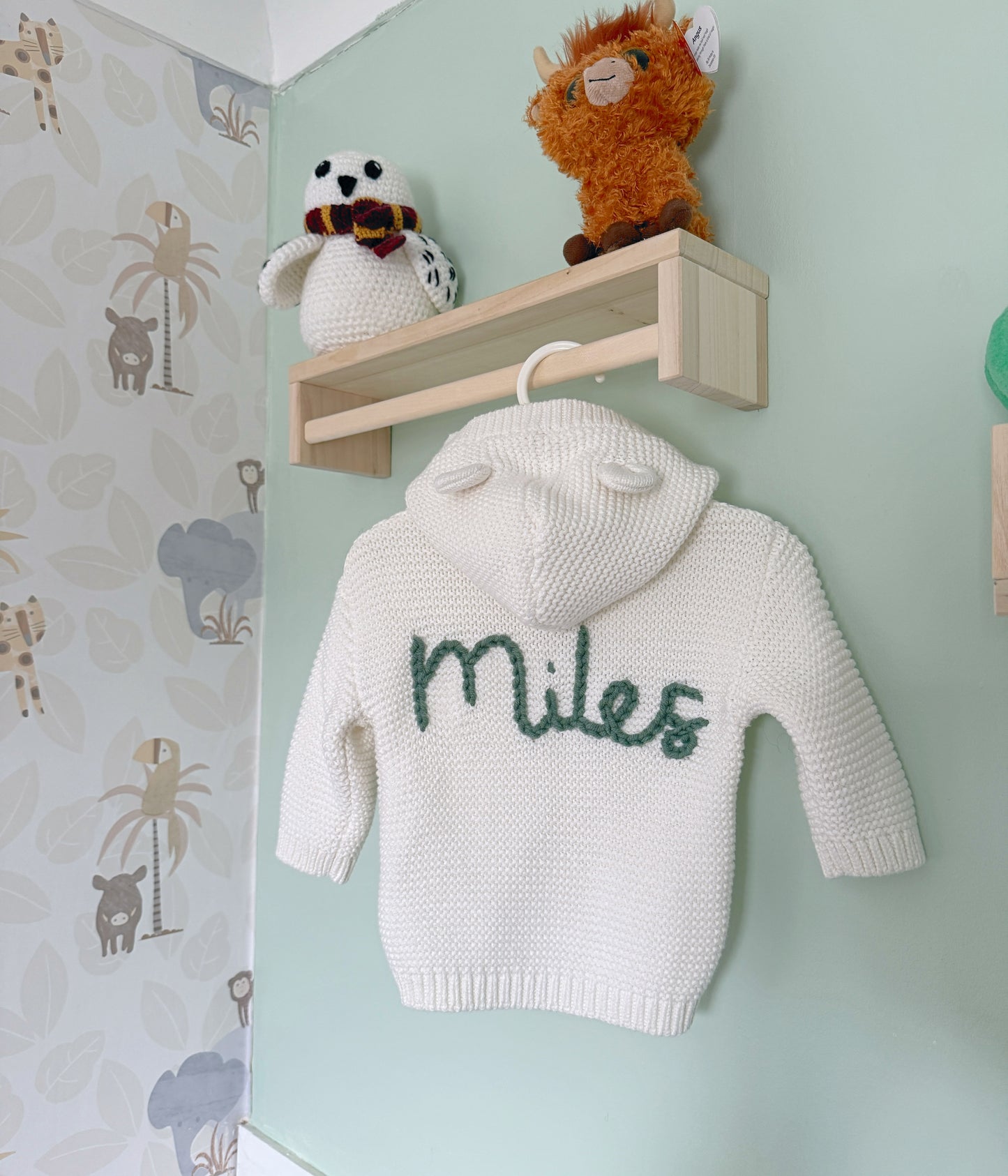 Embroidered Hooded Cardigan